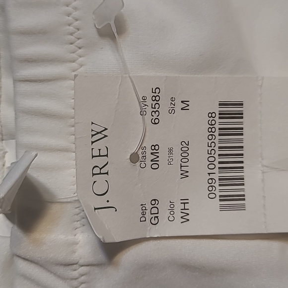 NWT J. Crew white boyshort tankini M 10 - Picture 4 of 5